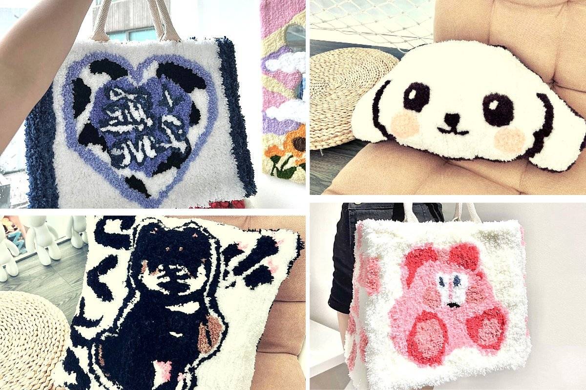 Heal Me Art 【Tufting 毛氈工作坊】DIY Cushion/毛毛袋/麻質袋 1